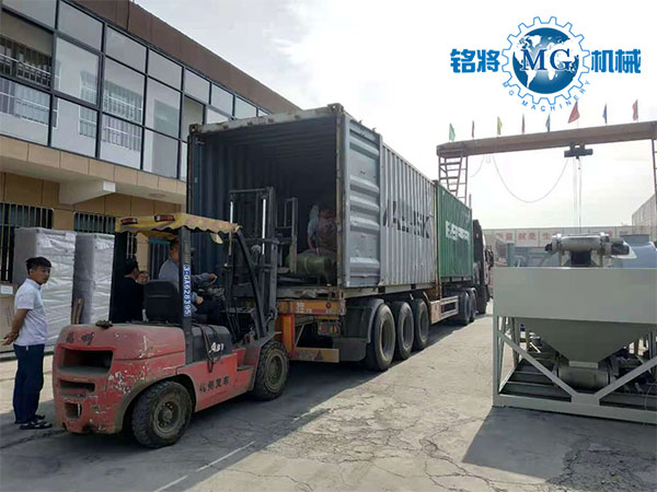 烏干達干粉砂漿生產設備已發貨，請注意簽收！