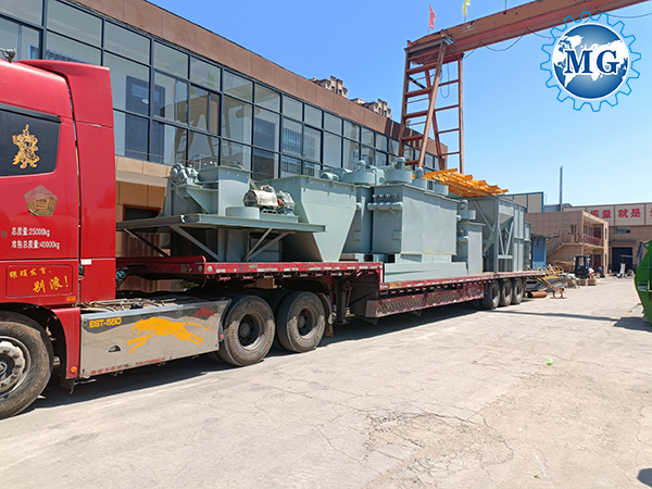 西安干粉砂漿設備裝車現場！